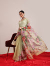 Animal Digital Print Chanderi Saree