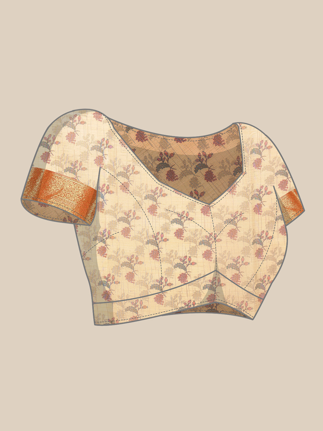 Digital Printed Kalamkari Chanderi Silk Saree With Woven Border & Rich Pallu