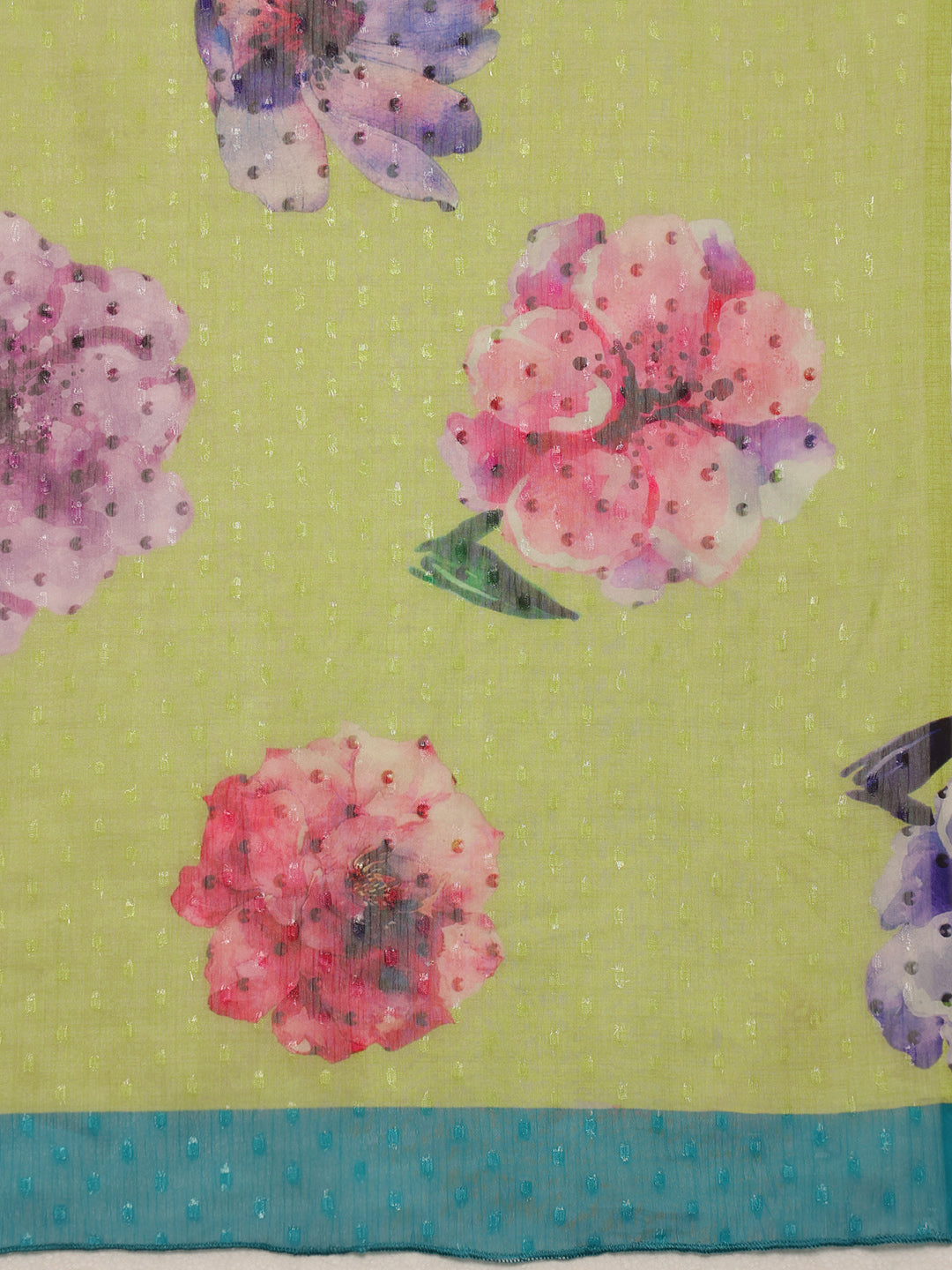 Chiffon Digital Print Floral Saree