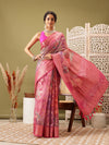 Digital Printed Banarasi Cotton Zari Woven Saree