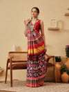 Rajkoti Double Ikat Patola Soft Silk Saree With Tassels