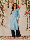Women's Cotton Printed Straight Kurta