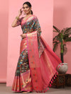 Banarasi Art Silk Digital Printed Kalamkari Saree