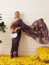 Kalamkari Printed Art Silk Festive Saree With Unstitched Blouse Piece