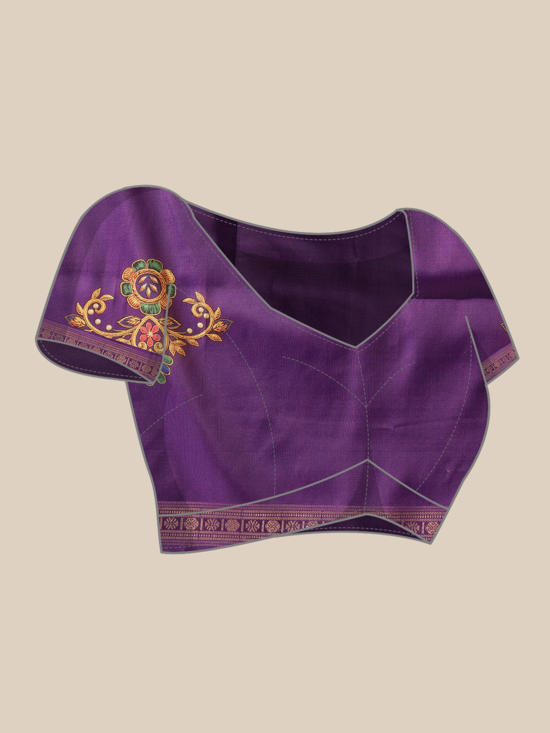 Digital Printed Premium Festive Saree with Tanjore Art Inspiration