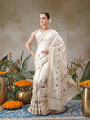 Onam Special Digital Printed Soft Silk Kasavu Saree With Printed Blouse