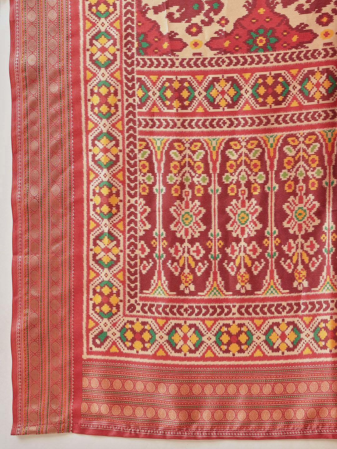 Soft Tusser Silk With Viscous Jacquard Border Patola Sarees