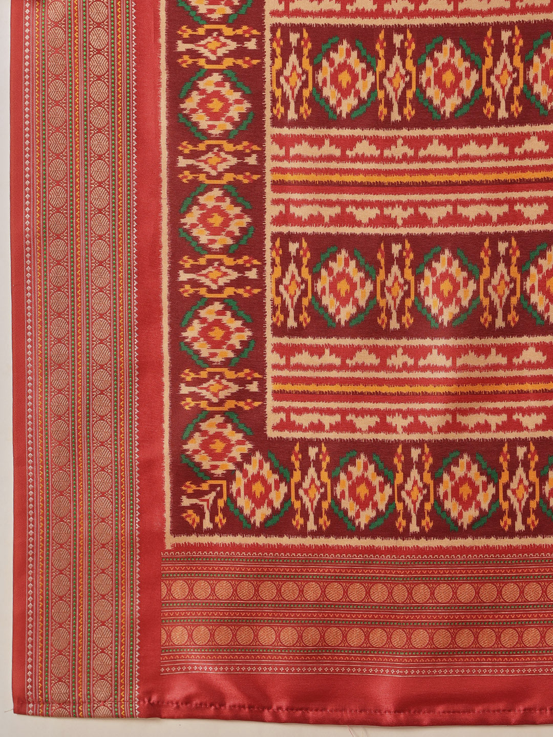 Soft Tusser Silk With Viscous Jacquard Border Patola Sarees