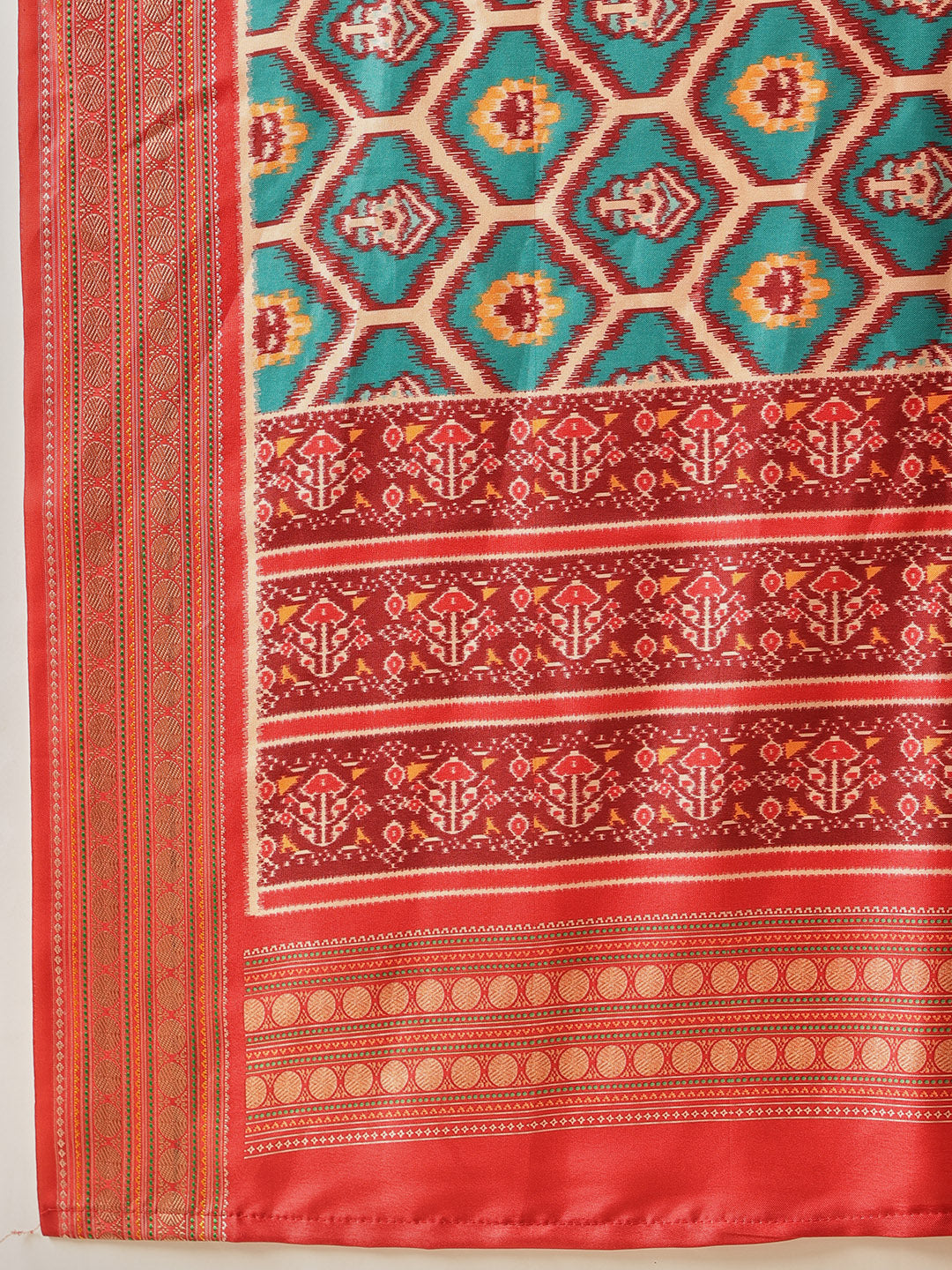 Soft Tusser Silk With Viscous Jacquard Border Patola Sarees