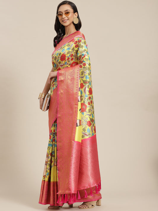 Women's Banarasi Art Silk Digital Print Saree