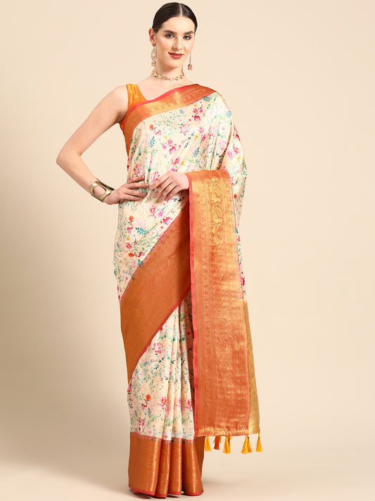 Art Silk Digital Print Saree