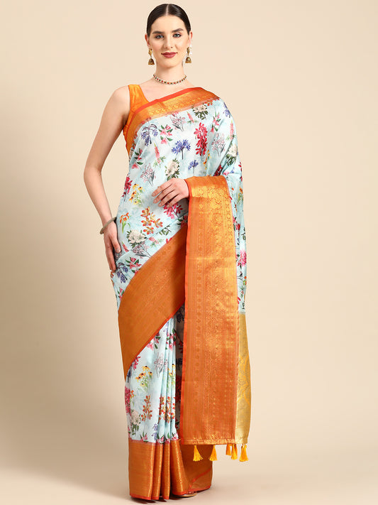 Art Silk Digital Print Saree