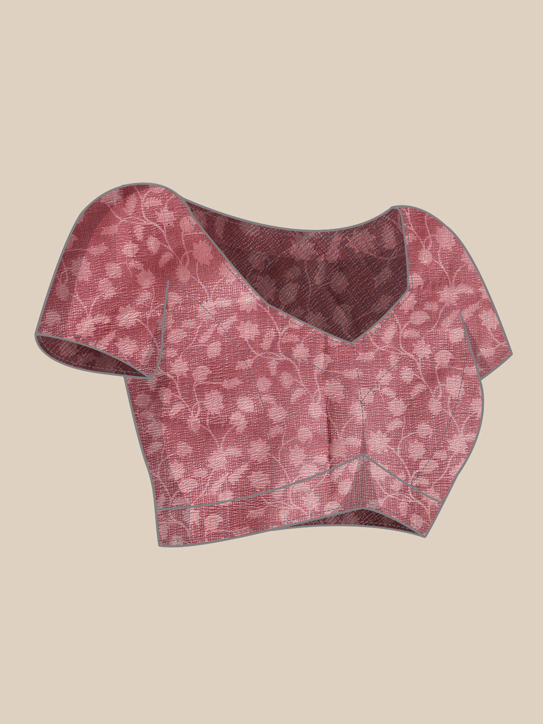 Textured Crush Tissue Saree in Earthy Palette