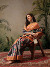 Women's Kotha Silk Bengali Style Digital Printed Saree