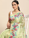 Women's Cotton Blend Floral Print Saree