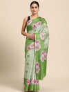 Women's Cotton Blend Floral Print Saree