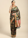 Woven Thread Cotton Saree With Unstitched Blouse Piece