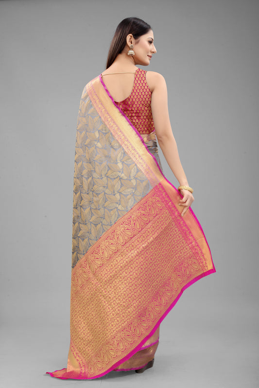 Women's Banarasi Silk Zari Woven Saree