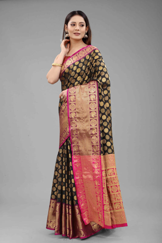Women's Banarasi Silk Zari Woven Saree