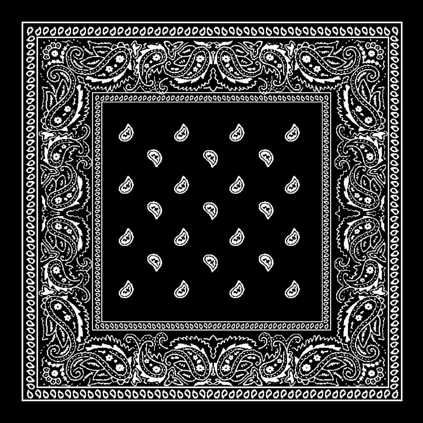 Unisex Soft Breathable Mul Cotton Digital Printed Bandanas (50CM X 50CM)