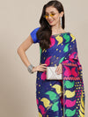 Women's Woven Jamdani Saree With Unstitched Blouse Piece
