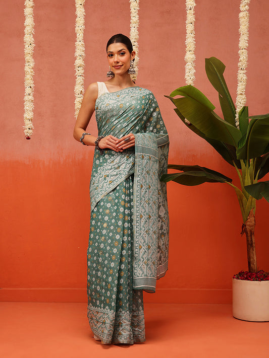Dhakai Cotton Jamdani Saree
