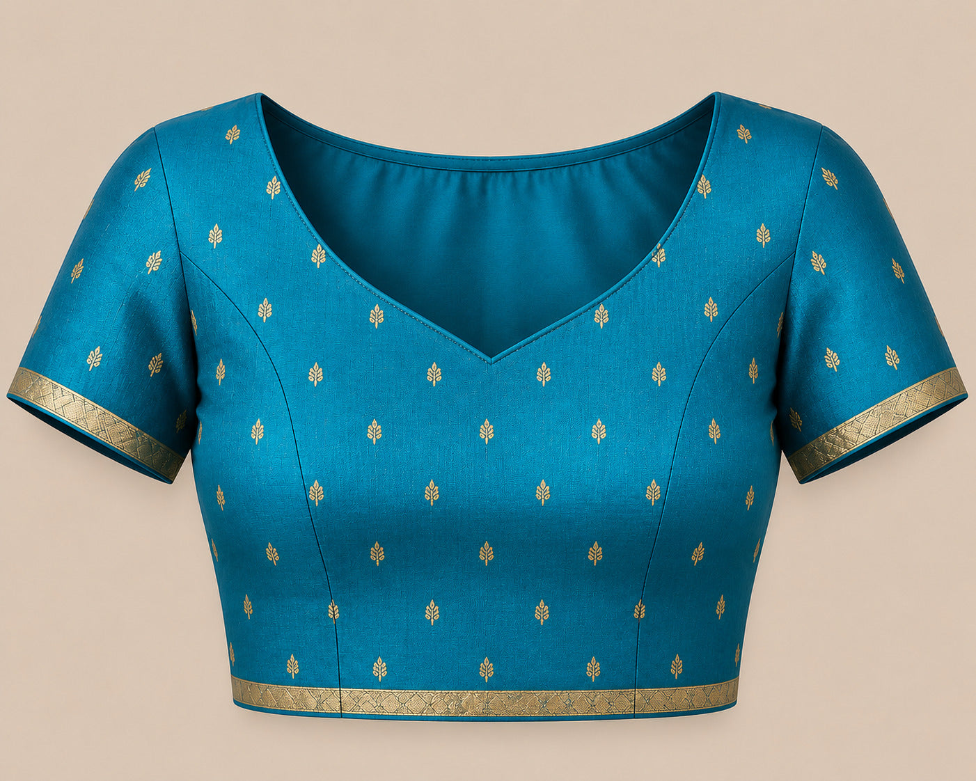 Women's Cotton Silk Saree with Rich Zari Woven Pallu, Elegant Golden Border & Tassels