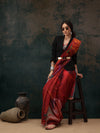Abstract Chanderi Polyester Silk Saree