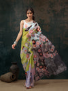 Abstract Chanderi Polyester Silk Saree
