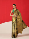 Baluchari Silk Saree With Zari Woven Rich Pallu & Contrast Border