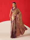 Baluchari Silk Saree With Zari Woven Rich Pallu & Contrast Border