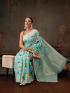 Multicolor Floral Work Cotton Saree