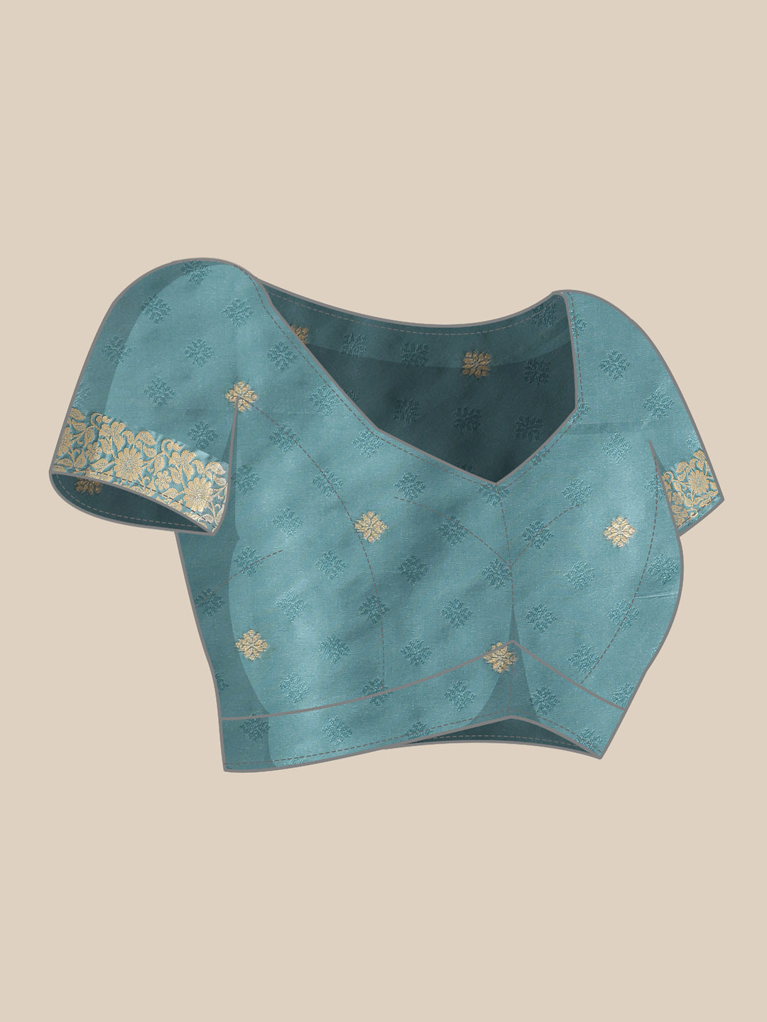 Banarasi Soft Silk Peacock Border Zari Woven Saree With Unstitched Blouse Piece