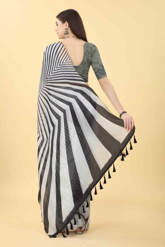 Women's Chanderi Digital Print Saree