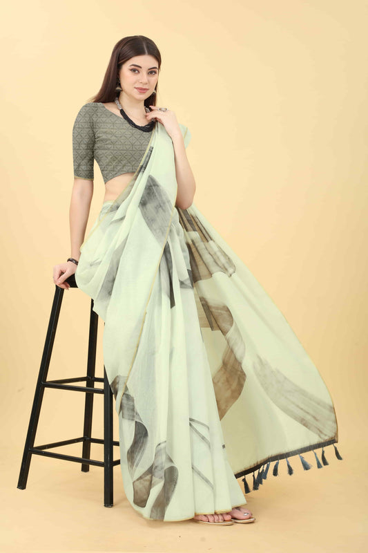 Women's Chanderi Digital Print Saree