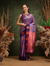 Banarasi Soft Silk Copper Zari Woven Saree