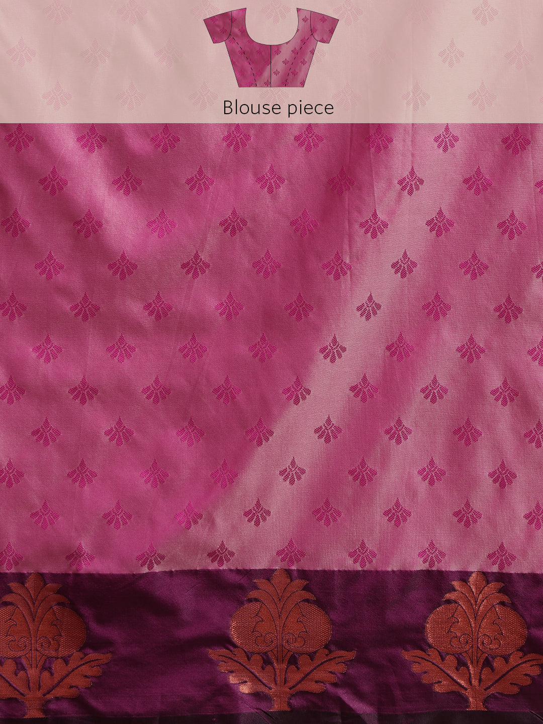 Banarasi Soft Silk Copper Zari Woven Saree