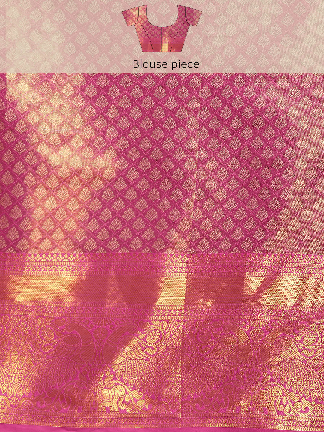 Ethnic Motifs Zari Woven Tissue Silk Saree