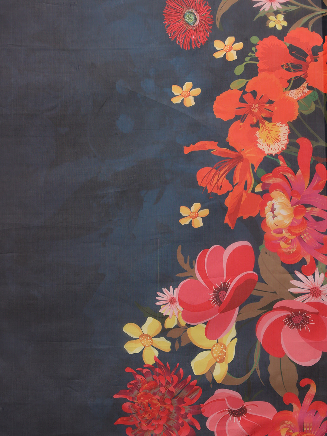 Floral Chanderi Polyester Silk Saree