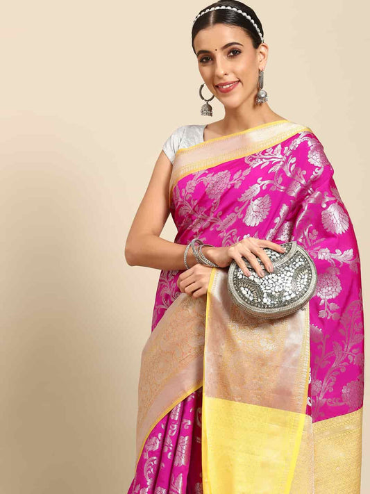 Brocade Soft Silk Zari Woven Saree