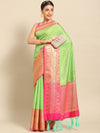Ethnic Motifs Kanjeewaram Art Silk Saree