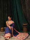 Women's Cotton Blend Paithani Animal Digital Printed Saree