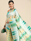 Floral Woven Thread Pure Cotton Jamdani Tant Saree