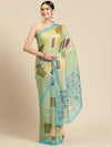 Women's Soft Silk Color Blocked Digital Printed Saree