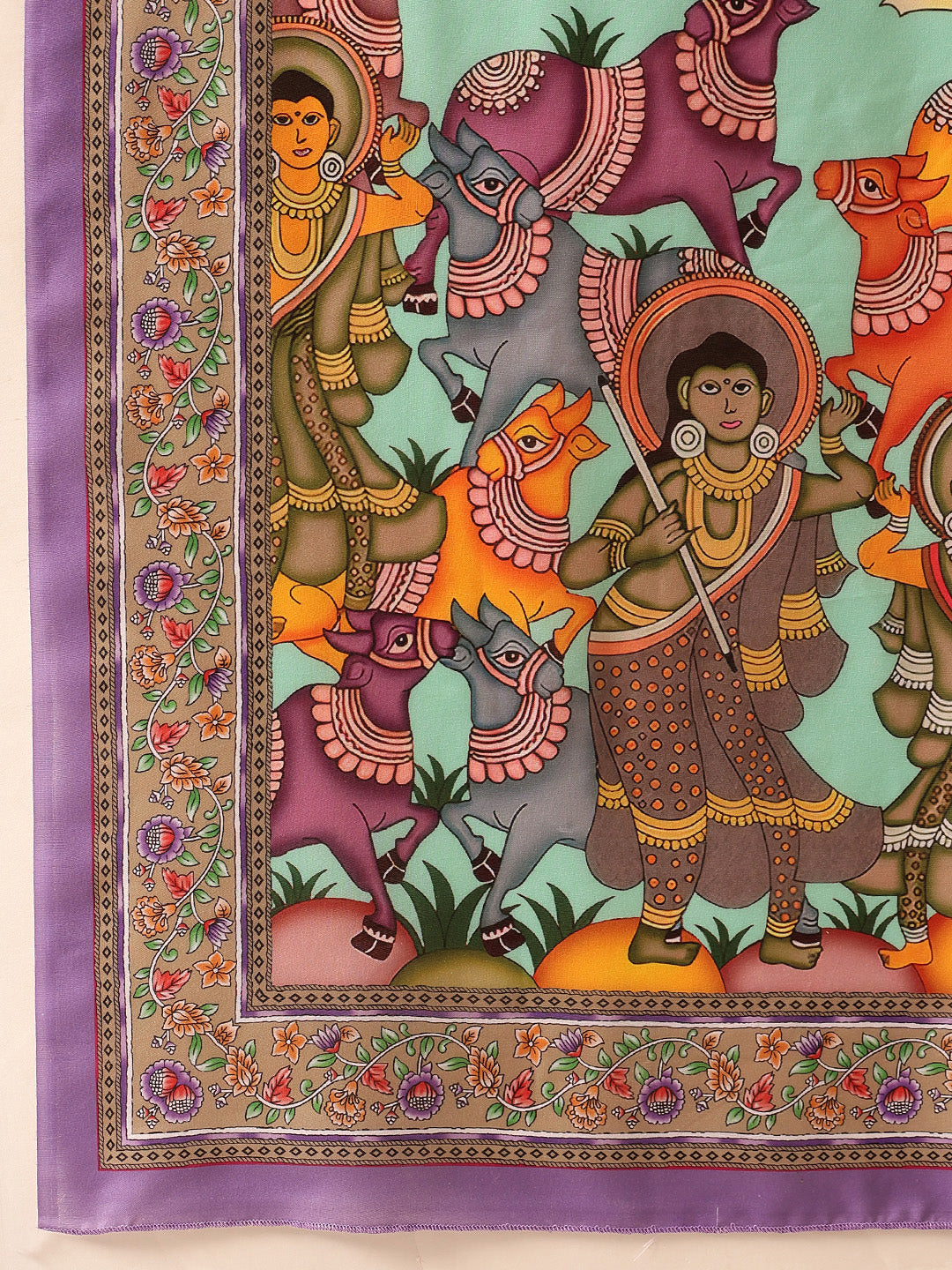 Pen Kalamkari Mul Cotton Digital Printed Dupatta