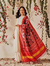 Traditional Double Ikkat Patola Dupatta With Tassels