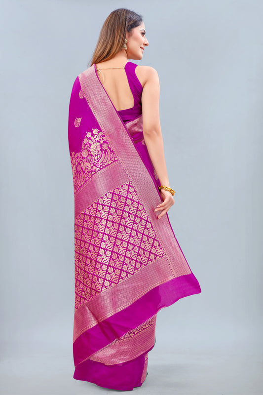 Women's Art Silk Woven Banarasi Saree