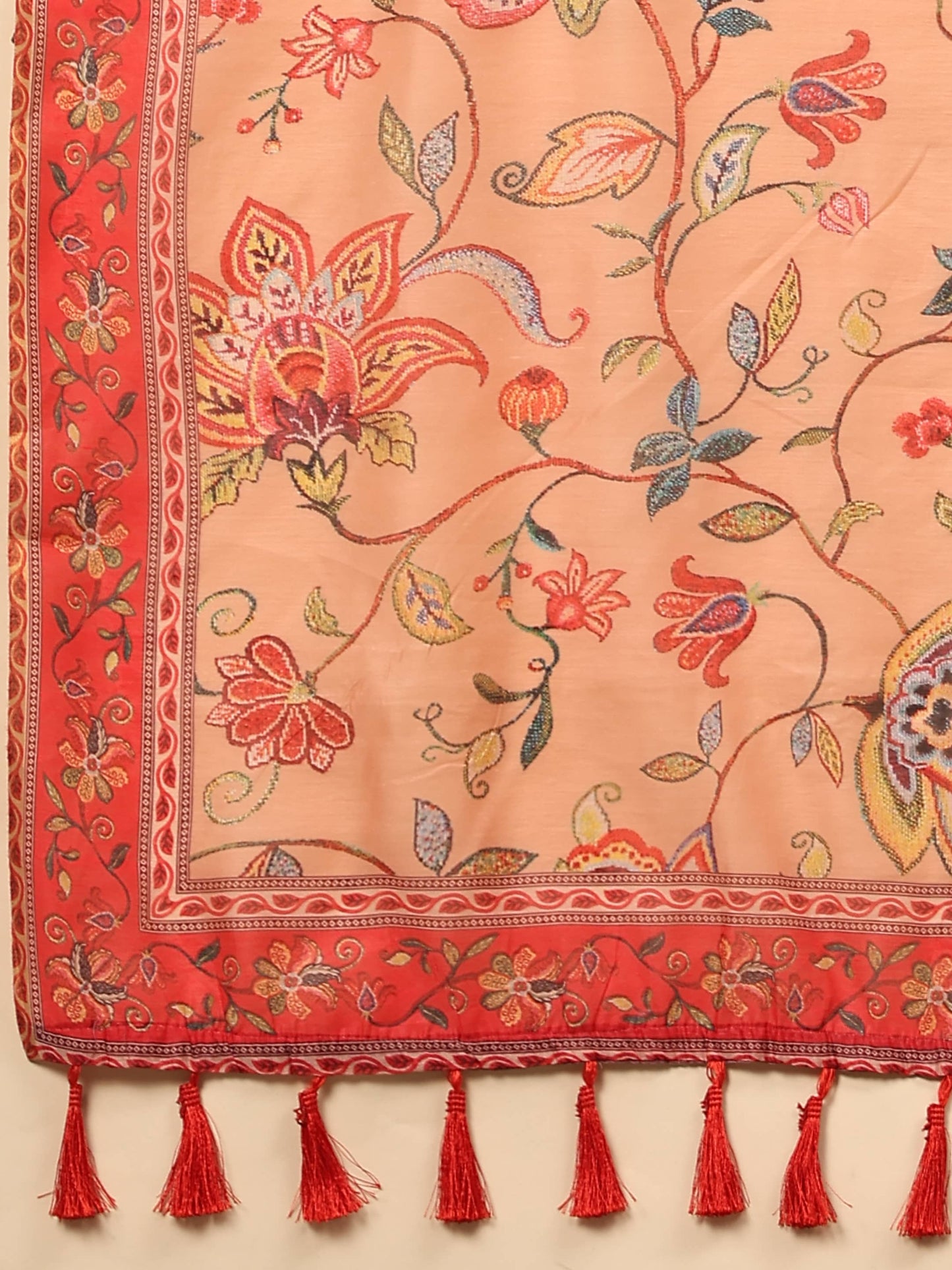 Women Cotton Blend Digital Print Saree