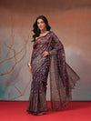 Digital Printed Premium Cotton Blend Chanderi Saree with Traditional Motifs & Tassel