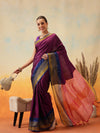 Uppada Pattu Art Silk Solid Ready To Wear Saree